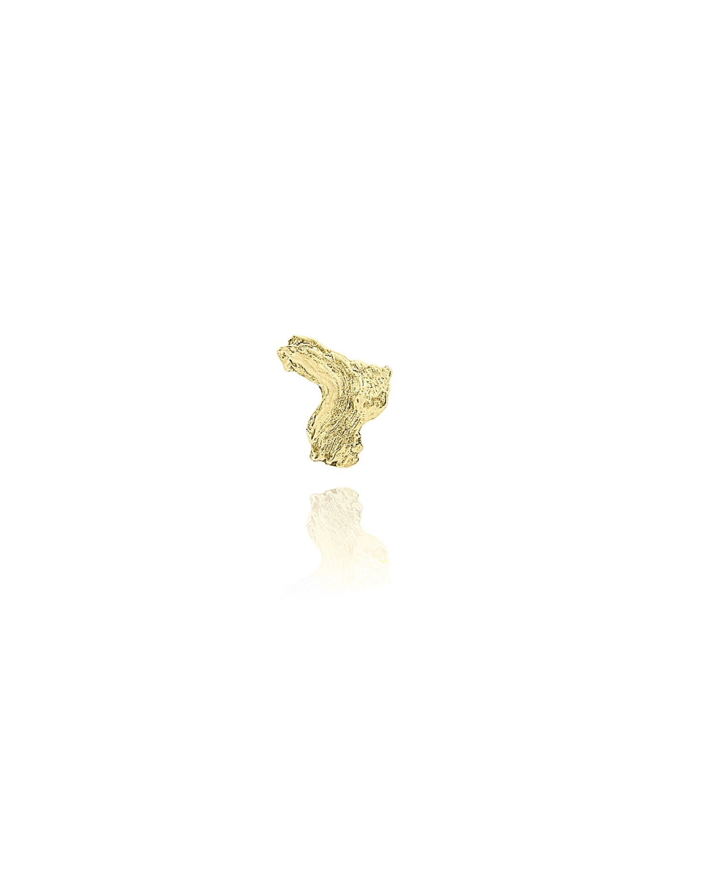 Olive Bark Ear Stud no.1